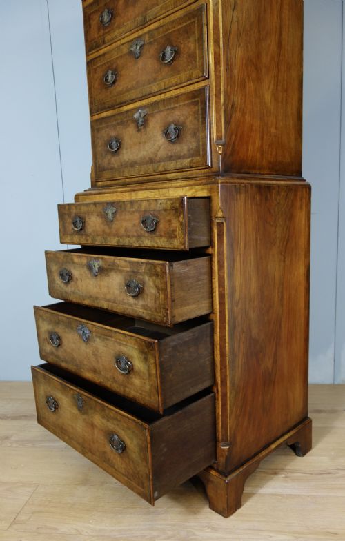 WALNUT CHEST ON CHEST OF DRAWERS - ADDITIONAL PHOTO 7