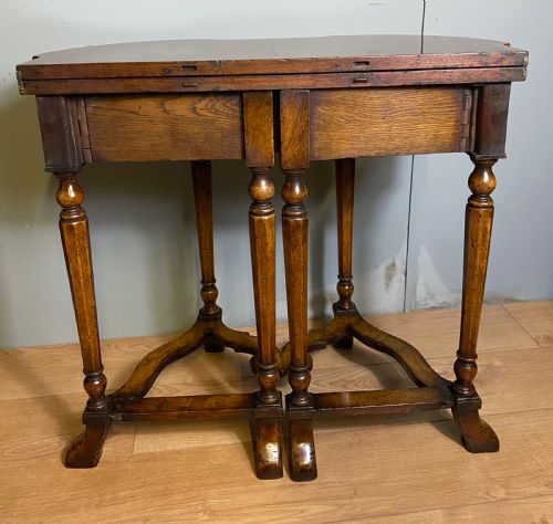 LATE VICTORIAN BURR WALNUT CARD TABLE - ADDITIONAL PHOTO 9