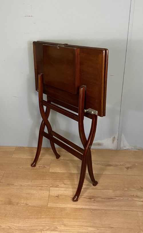 antique mahogany folding games coaching table - CATEGORY: ANTIQUE TABLES - DATED 1900
