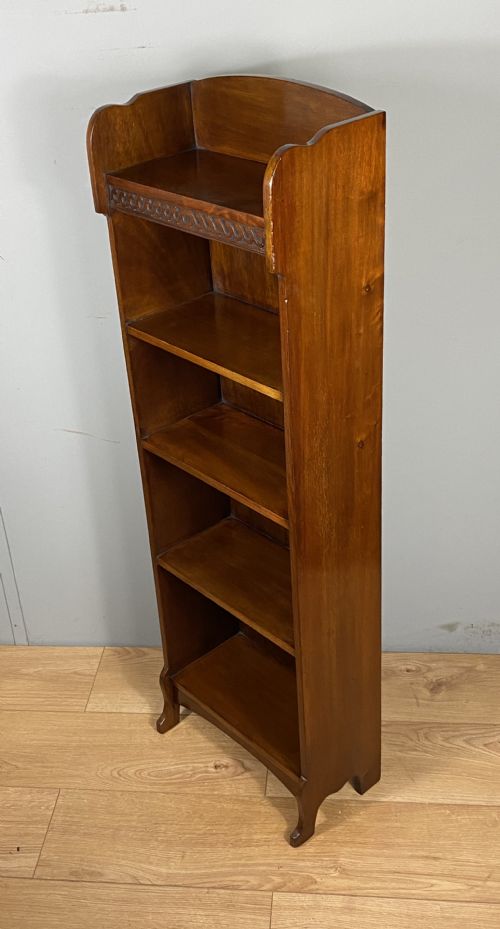 SMALL OPEN MAHOGANY BOOKCASE - ADDITIONAL PHOTO 3