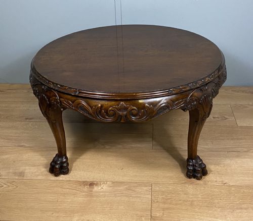 MAHOGANY CIRCULAR COFFEE TABLE - ADDITIONAL PHOTO 1