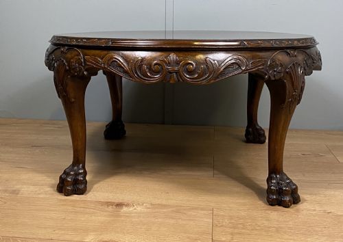MAHOGANY CIRCULAR COFFEE TABLE - ADDITIONAL PHOTO 2