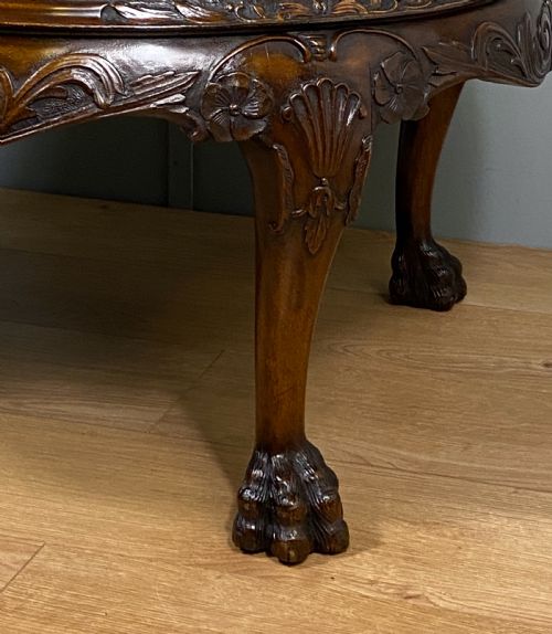 MAHOGANY CIRCULAR COFFEE TABLE - ADDITIONAL PHOTO 3