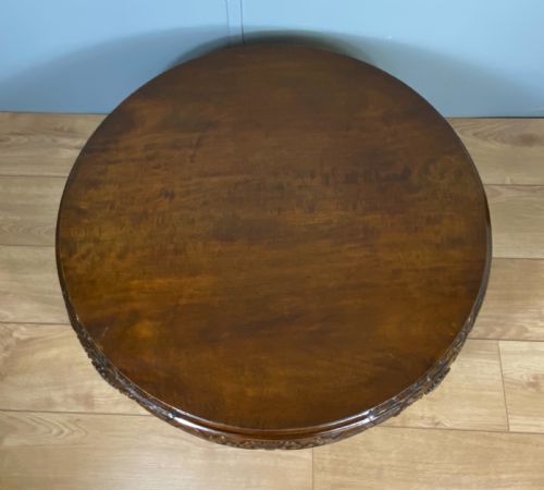 MAHOGANY CIRCULAR COFFEE TABLE - ADDITIONAL PHOTO 4