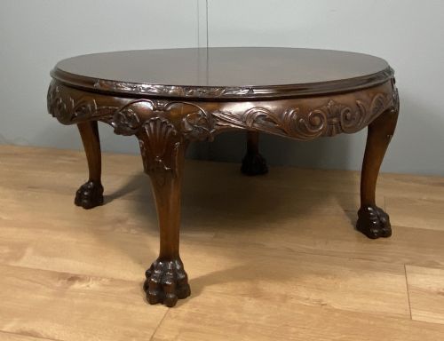 MAHOGANY CIRCULAR COFFEE TABLE - ADDITIONAL PHOTO 5