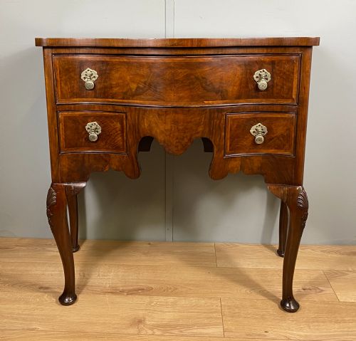 SHAPED WALNUT LOWBOY HALL TABLE - ADDITIONAL PHOTO 1