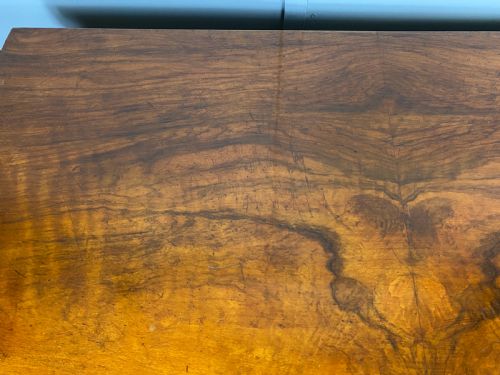 SHAPED WALNUT LOWBOY HALL TABLE - ADDITIONAL PHOTO 4
