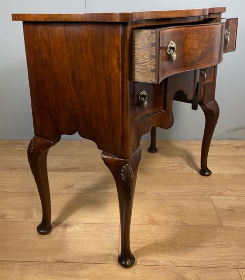 SHAPED WALNUT LOWBOY HALL TABLE - ADDITIONAL PHOTO 8