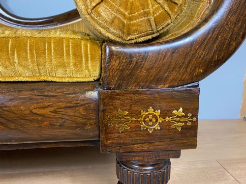 VICTORIAN FAUXROSEWOOD CHAISE LONGUE - ADDITIONAL PHOTO 3