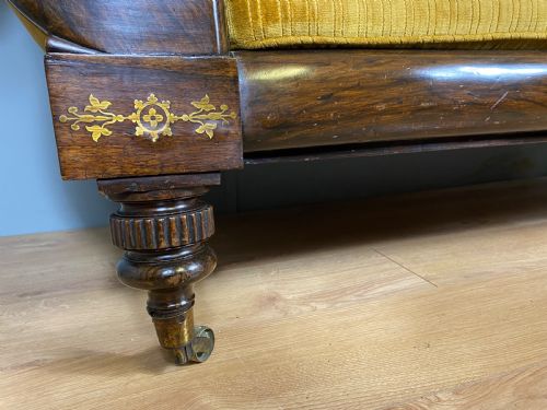 VICTORIAN FAUXROSEWOOD CHAISE LONGUE - ADDITIONAL PHOTO 5