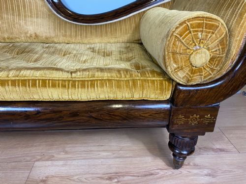VICTORIAN FAUXROSEWOOD CHAISE LONGUE - ADDITIONAL PHOTO 8