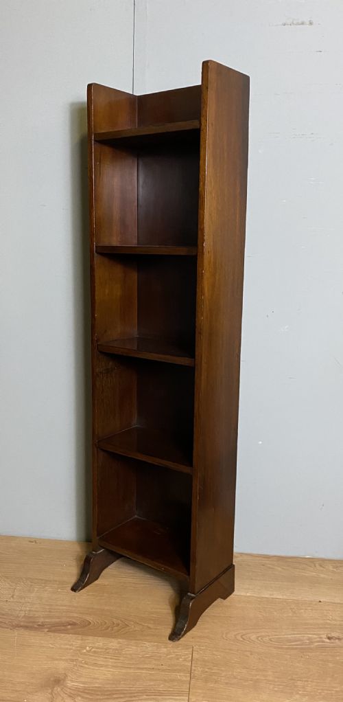 small mahogany open bookcase - CATEGORY: ANTIQUE BOOKCASES - DATED 1920