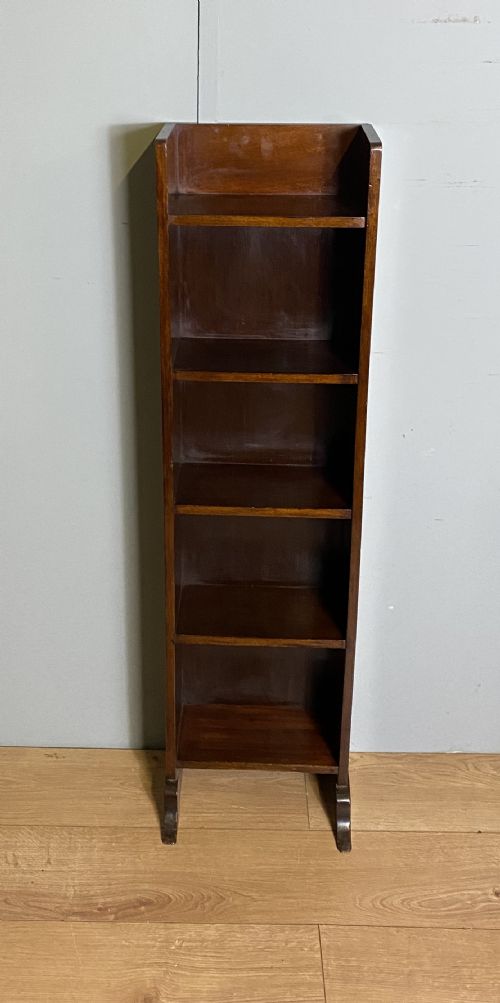 SMALL MAHOGANY OPEN BOOKCASE - ADDITIONAL PHOTO 1
