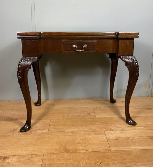EDWARDIAN MAHOGANY CARD TABLE - ADDITIONAL PHOTO 1