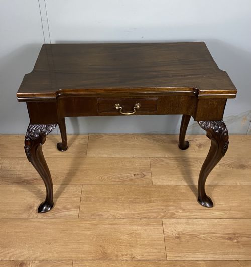 EDWARDIAN MAHOGANY CARD TABLE - ADDITIONAL PHOTO 2