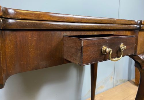 EDWARDIAN MAHOGANY CARD TABLE - ADDITIONAL PHOTO 4