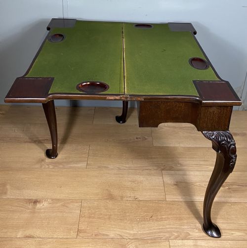 EDWARDIAN MAHOGANY CARD TABLE - ADDITIONAL PHOTO 7