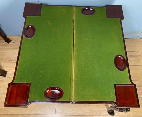 EDWARDIAN MAHOGANY CARD TABLE - ADDITIONAL PHOTO 8
