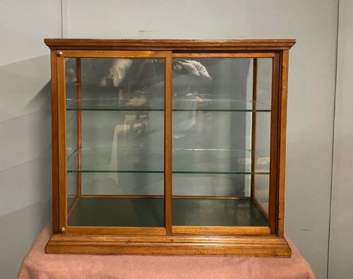 small mahogany shop display cabinet - CATEGORY: ANTIQUE CABINETS - DATED 1900