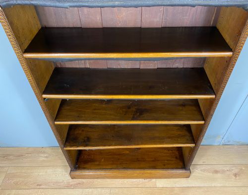 VICTORIAN OPEN OAK BOOKCASE - ADDITIONAL PHOTO 1