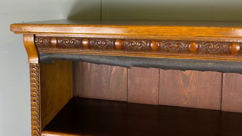 VICTORIAN OPEN OAK BOOKCASE - ADDITIONAL PHOTO 3