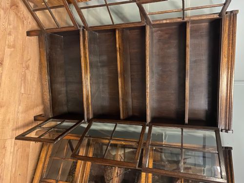PAIR OF SECTIONAL OAK BOOKCASES - ADDITIONAL PHOTO 5