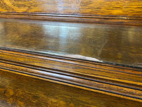 LATE VICTORIAN OPEN OAK BOOKCASE - ADDITIONAL PHOTO 6