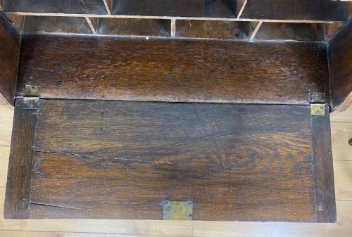 CARVED OAK STUDENT BUREAU BOOKCASE - ADDITIONAL PHOTO 3