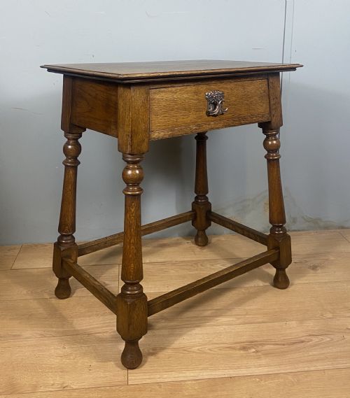 ARTS CRAFTS OAK HALL TABLE - ADDITIONAL PHOTO 2