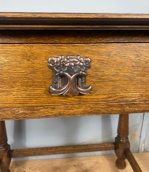 ARTS CRAFTS OAK HALL TABLE - ADDITIONAL PHOTO 3