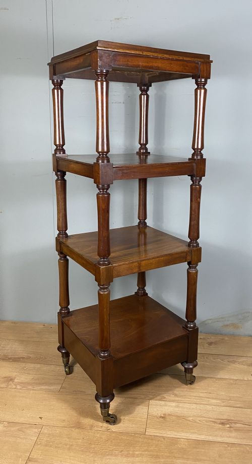MID 19TH CENTURY MAHOGANY WHATNOT STAND - ADDITIONAL PHOTO 3