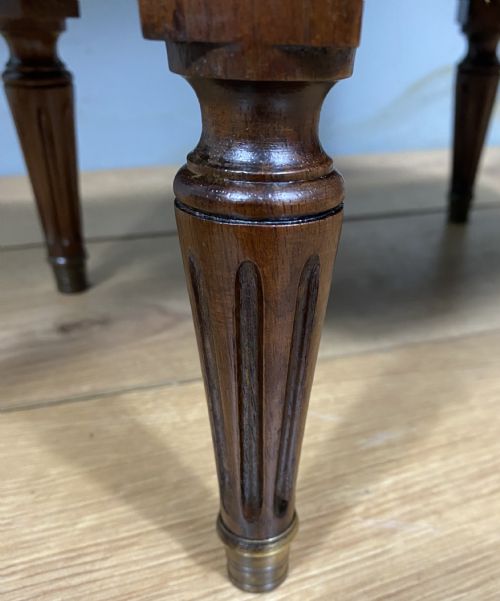 PAIR OF FRENCH OVAL MAHOGANY MARBLE BEDSIDE TABLES - ADDITIONAL PHOTO 8