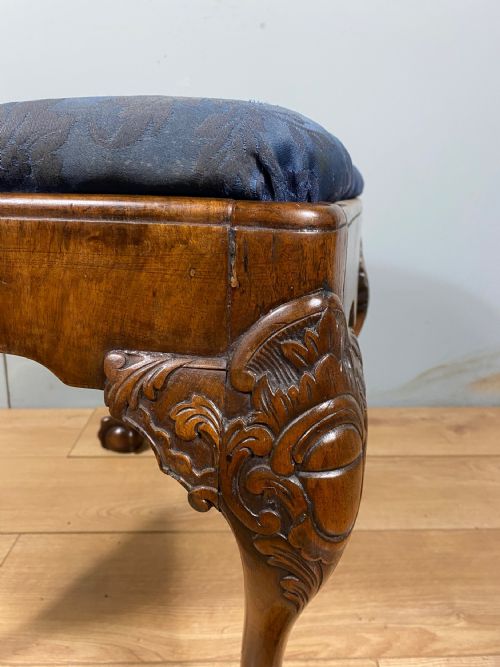 VICTORIAN WALNUT STOOL - ADDITIONAL PHOTO 4
