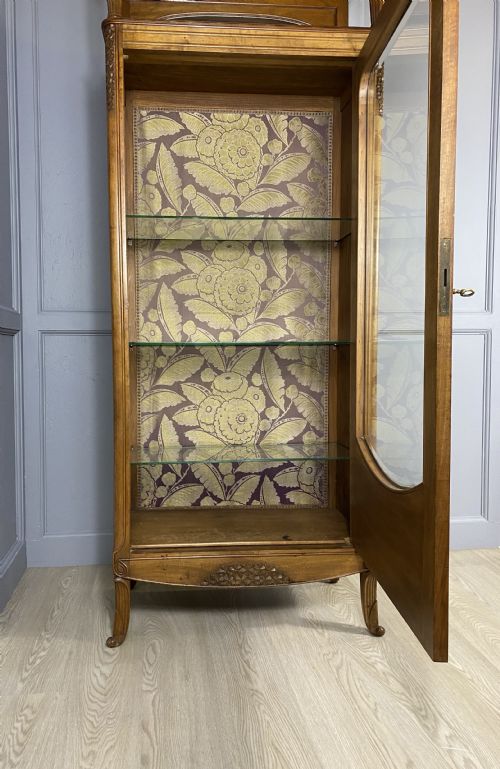 TALL NARROW WALNUT FRENCH CABINET - ADDITIONAL PHOTO 3