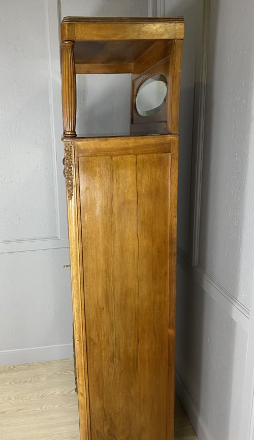 TALL NARROW WALNUT FRENCH CABINET - ADDITIONAL PHOTO 4