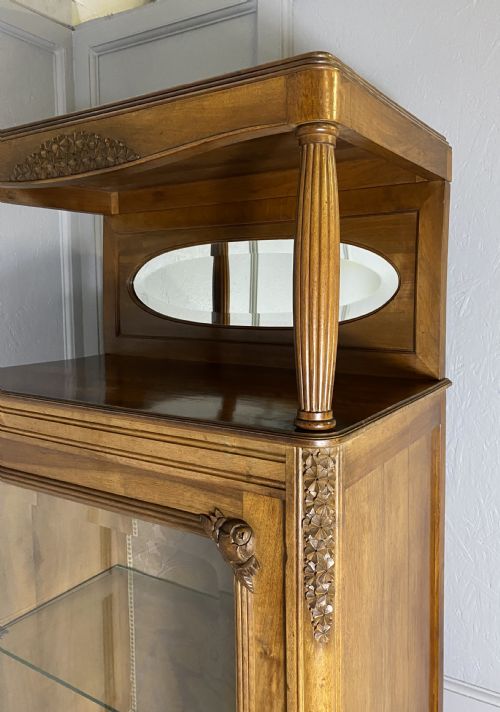 TALL NARROW WALNUT FRENCH CABINET - ADDITIONAL PHOTO 5
