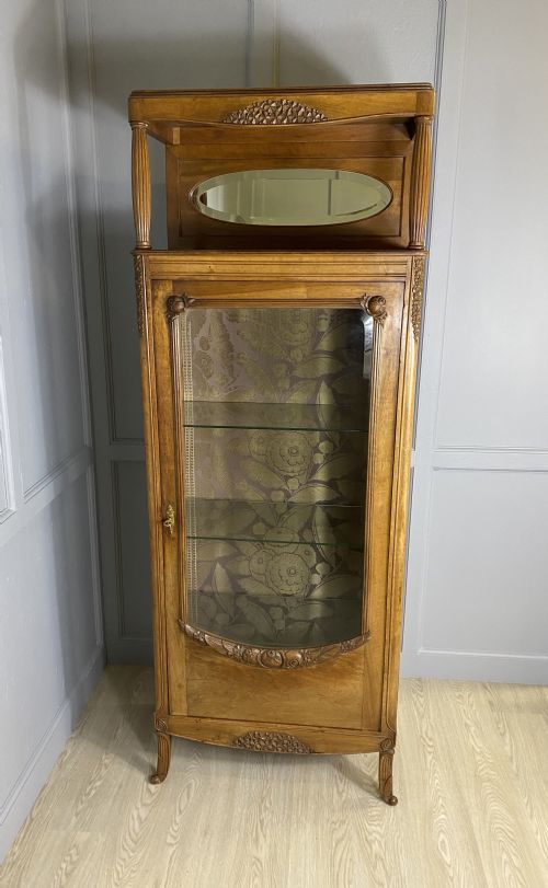 TALL NARROW WALNUT FRENCH CABINET - ADDITIONAL PHOTO 7