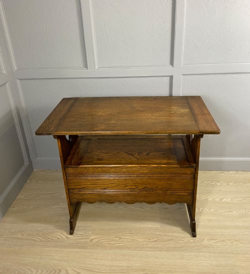 ART NOUVEAU OAK MONKS BENCH - ADDITIONAL PHOTO 2