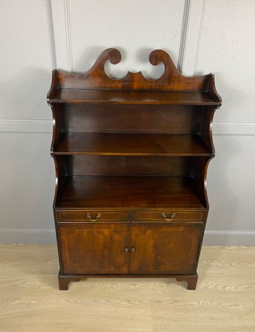 GEORGIAN STYLE MAHOGANY OPEN BOOKCASE - ADDITIONAL PHOTO 1