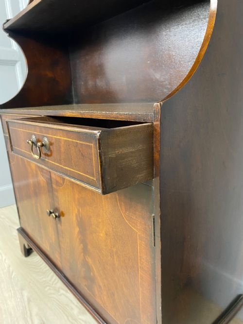 GEORGIAN STYLE MAHOGANY OPEN BOOKCASE - ADDITIONAL PHOTO 3