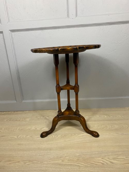 FIGURED WALNUT WINE TABLE - ADDITIONAL PHOTO 2