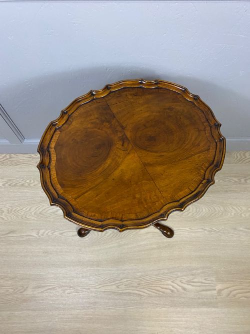 FIGURED WALNUT WINE TABLE - ADDITIONAL PHOTO 3