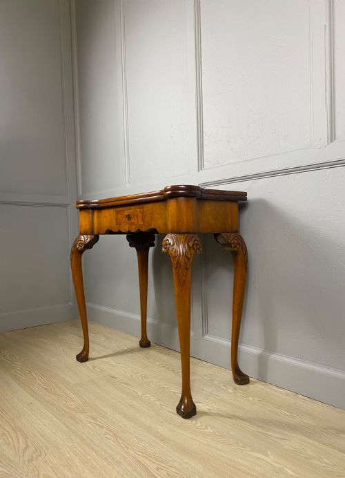 BURR WALNUT CARD TABLE - ADDITIONAL PHOTO 8