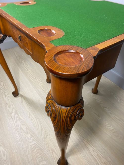 BURR WALNUT CARD TABLE - ADDITIONAL PHOTO 1