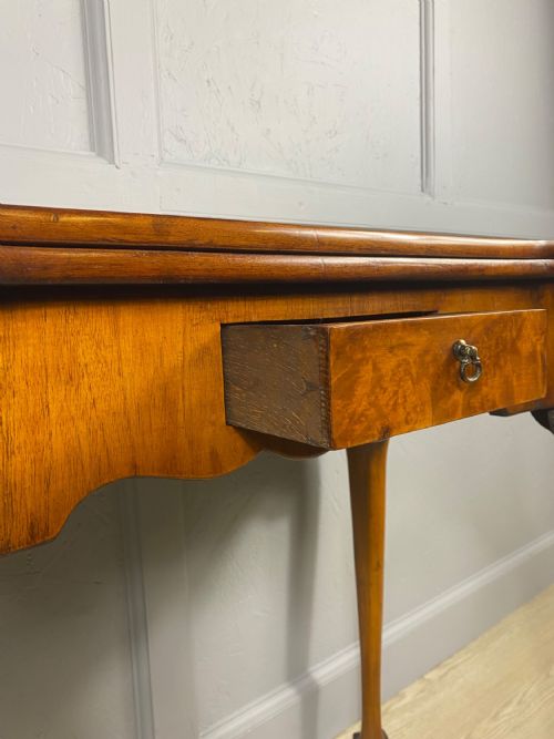 BURR WALNUT CARD TABLE - ADDITIONAL PHOTO 4