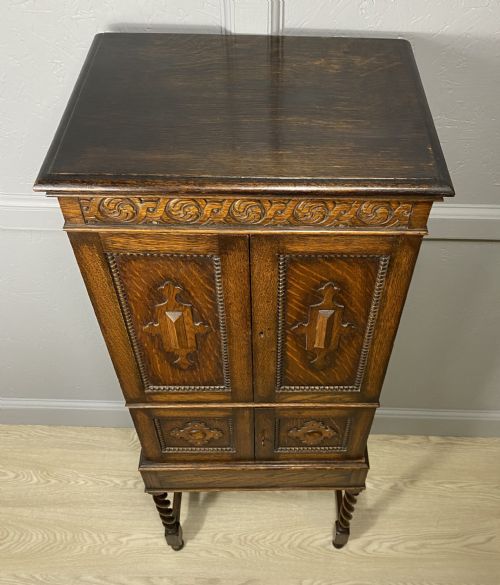 BARLEY TWIST NARROW OAK CABINET - ADDITIONAL PHOTO 3