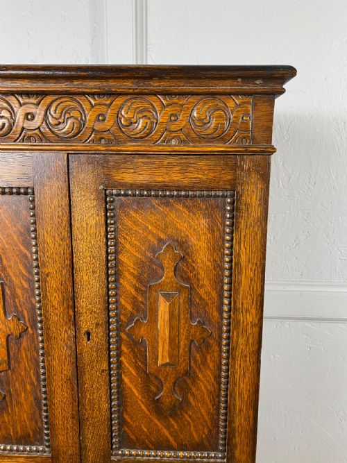 BARLEY TWIST NARROW OAK CABINET - ADDITIONAL PHOTO 4