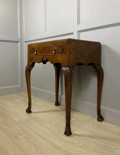 LACQUERED ONE DRAWER WALNUT TABLE - ADDITIONAL PHOTO 9