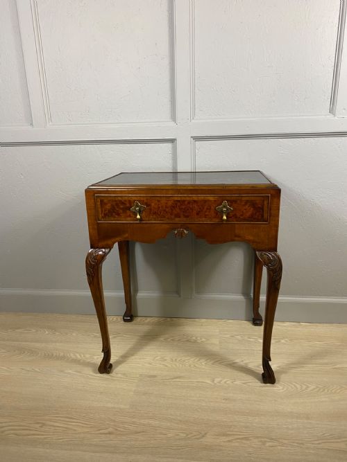 LACQUERED ONE DRAWER WALNUT TABLE - ADDITIONAL PHOTO 8