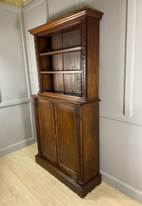 IMPRESSIVE OAK BOOKCASE - ADDITIONAL PHOTO 7